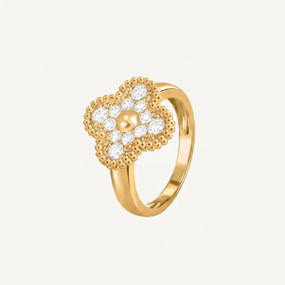 Alhambra Pavé Clover Ring