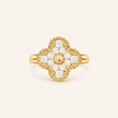Alhambra Pavé Clover Ring