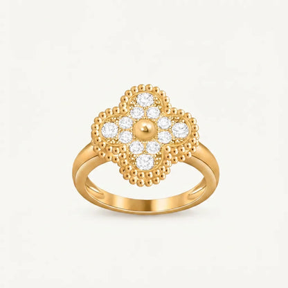 Alhambra Pavé Clover Ring
