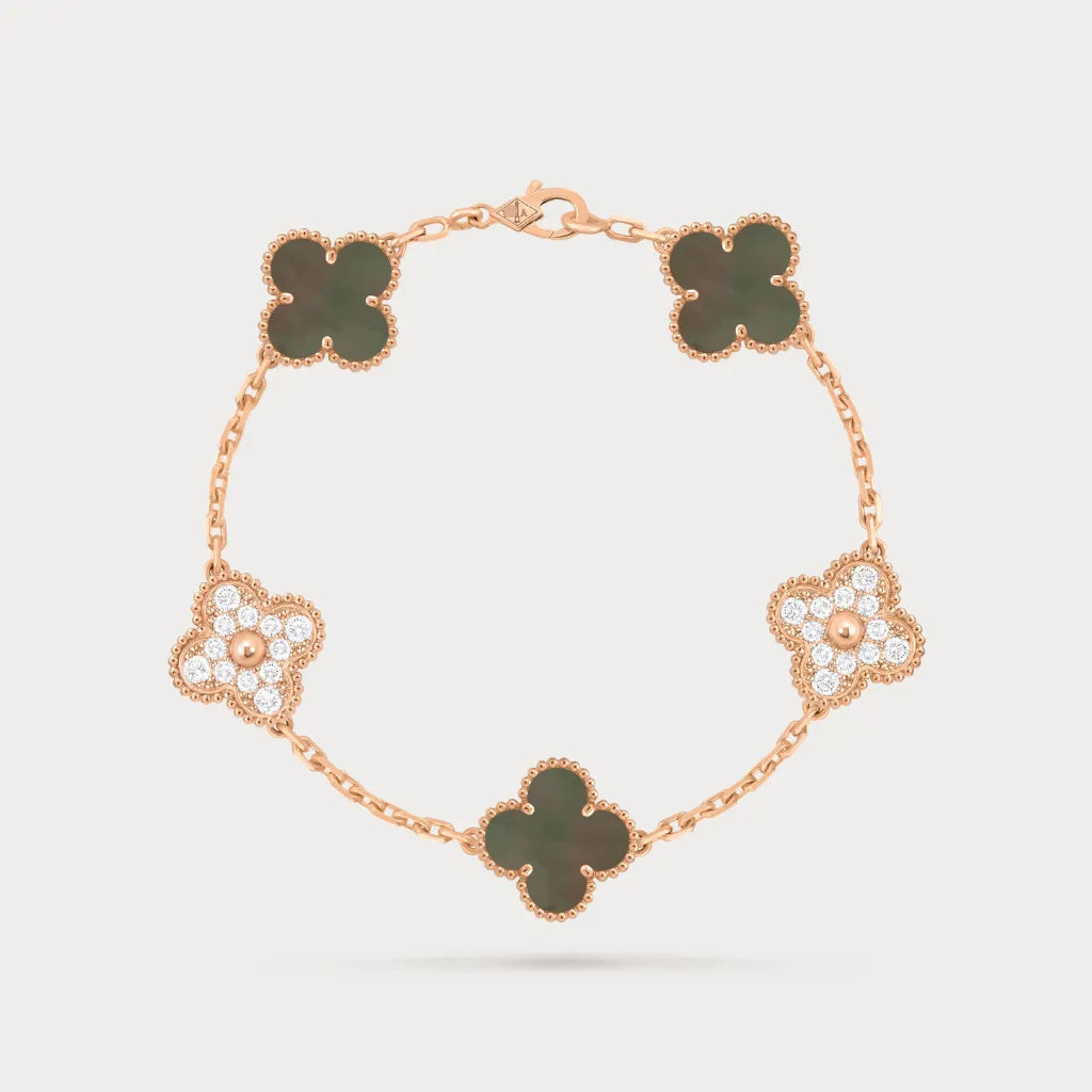 Alhambra Pavé Station Bracelet