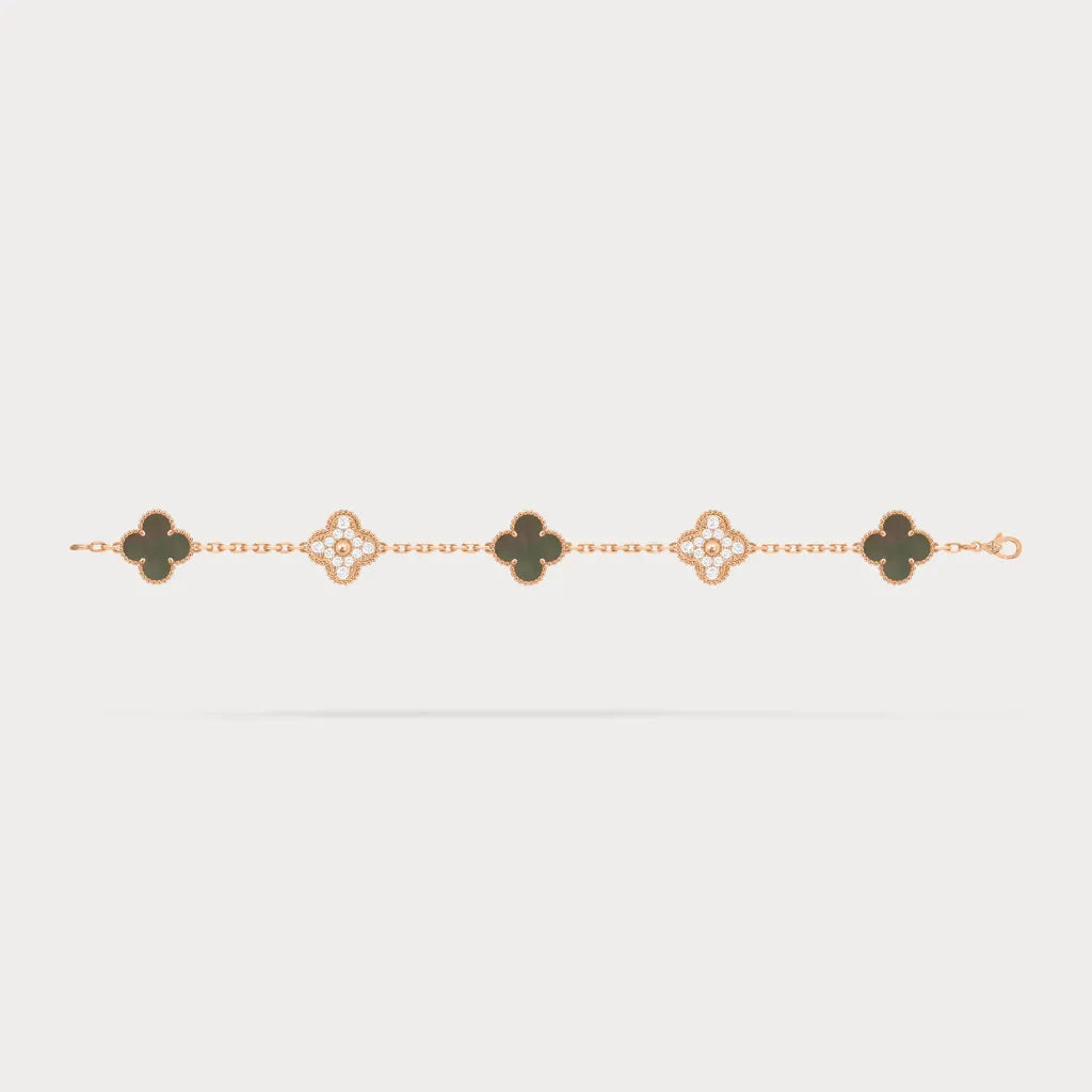 Alhambra Pavé Station Bracelet