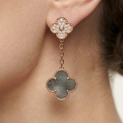 Alhambra Petal Link Drop Earrings
