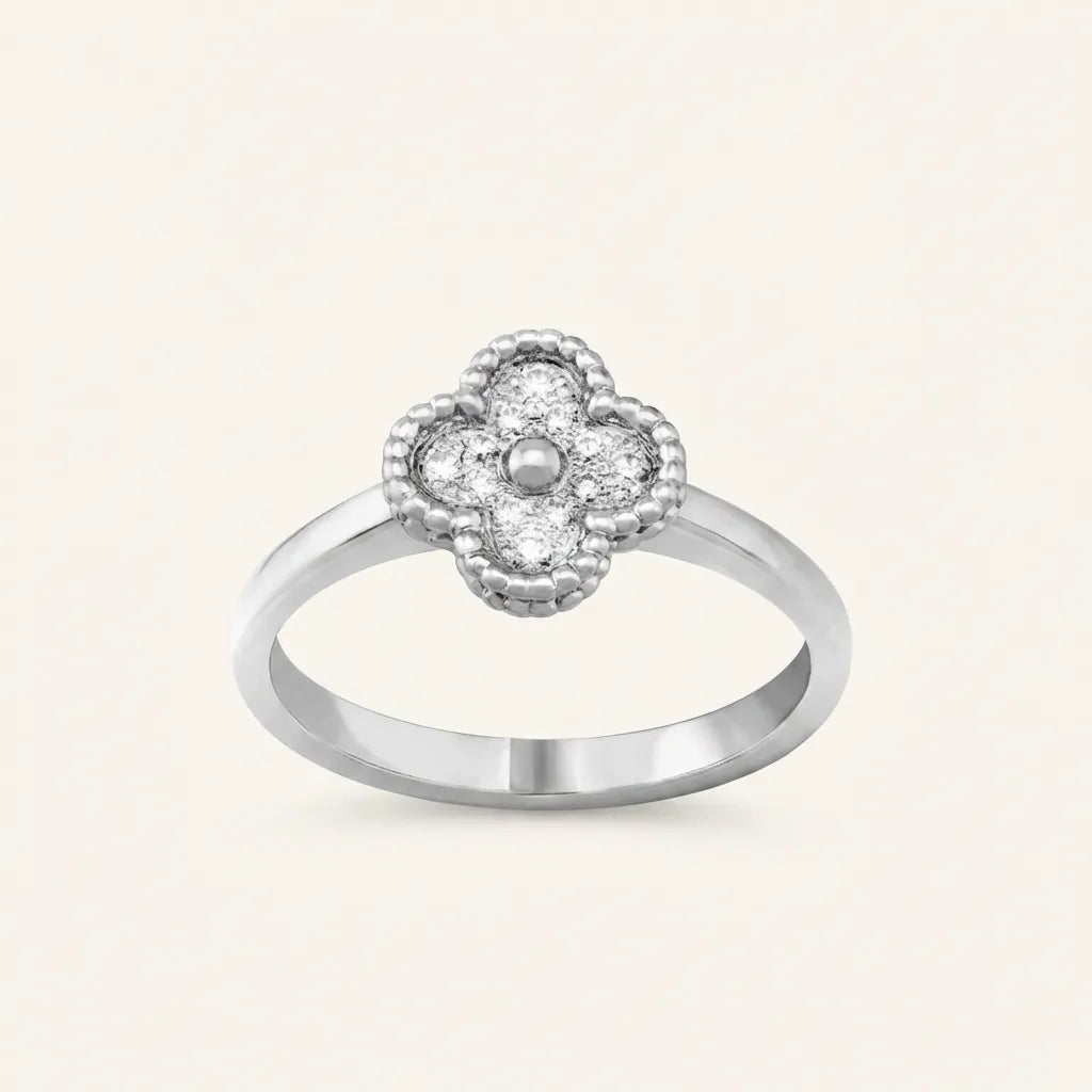 Alhambra Petite Clover Textured Ring