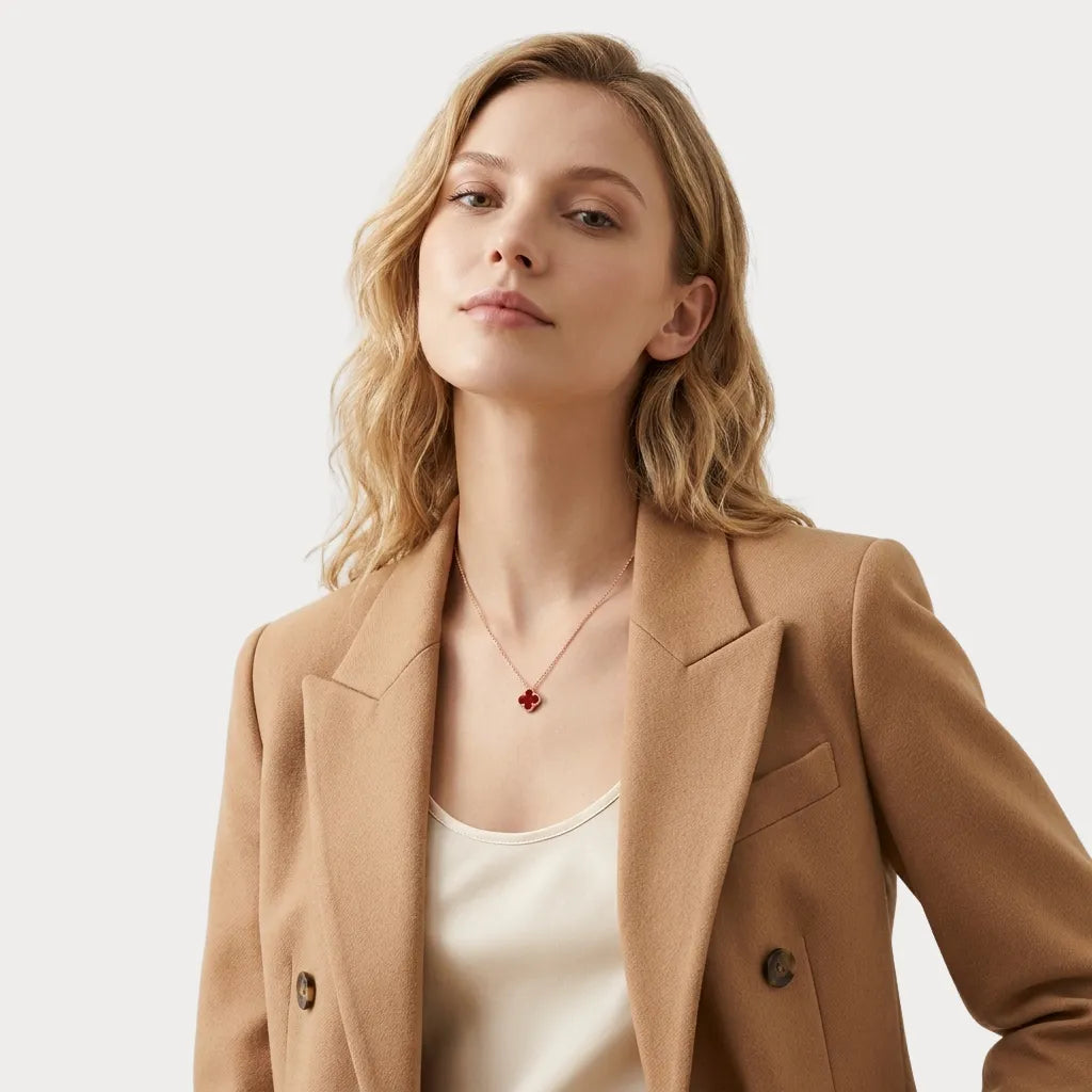 Alhambra Petite Red Motif Necklace