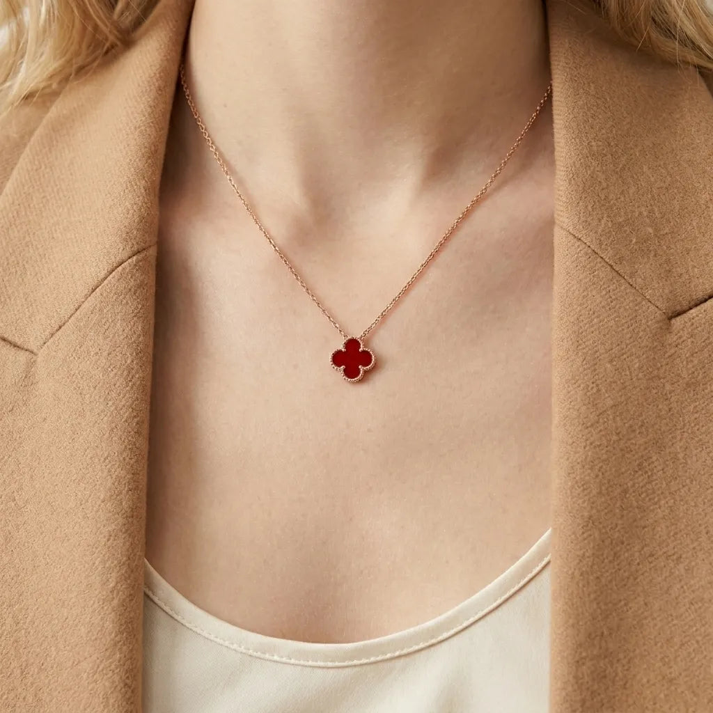 Alhambra Petite Red Motif Necklace