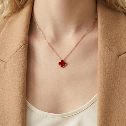 Alhambra Petite Red Motif Necklace