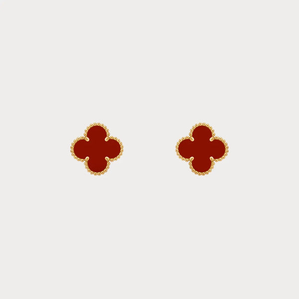 Alhambra Red Clover Stud Earrings