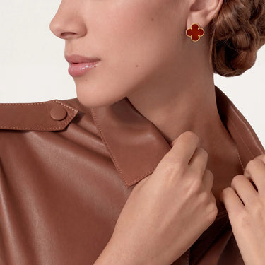 Alhambra Red Clover Stud Earrings