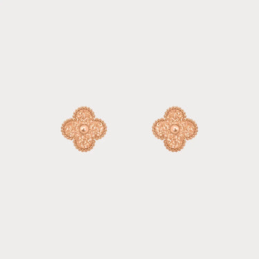 Alhambra Rose Clover Relief Stud Earrings