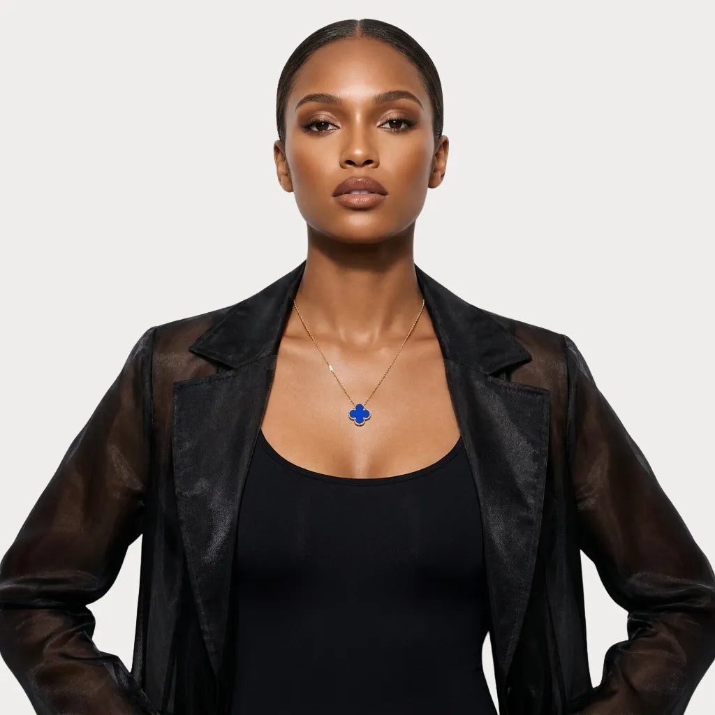 Alhambra Sapphire Clover Necklace