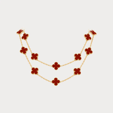 Alhambra Scarlet Layered Chain Necklace