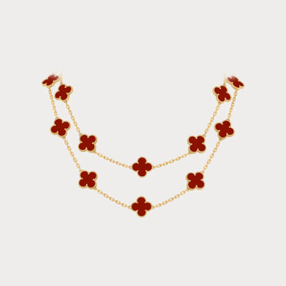 Alhambra Scarlet Layered Chain Necklace