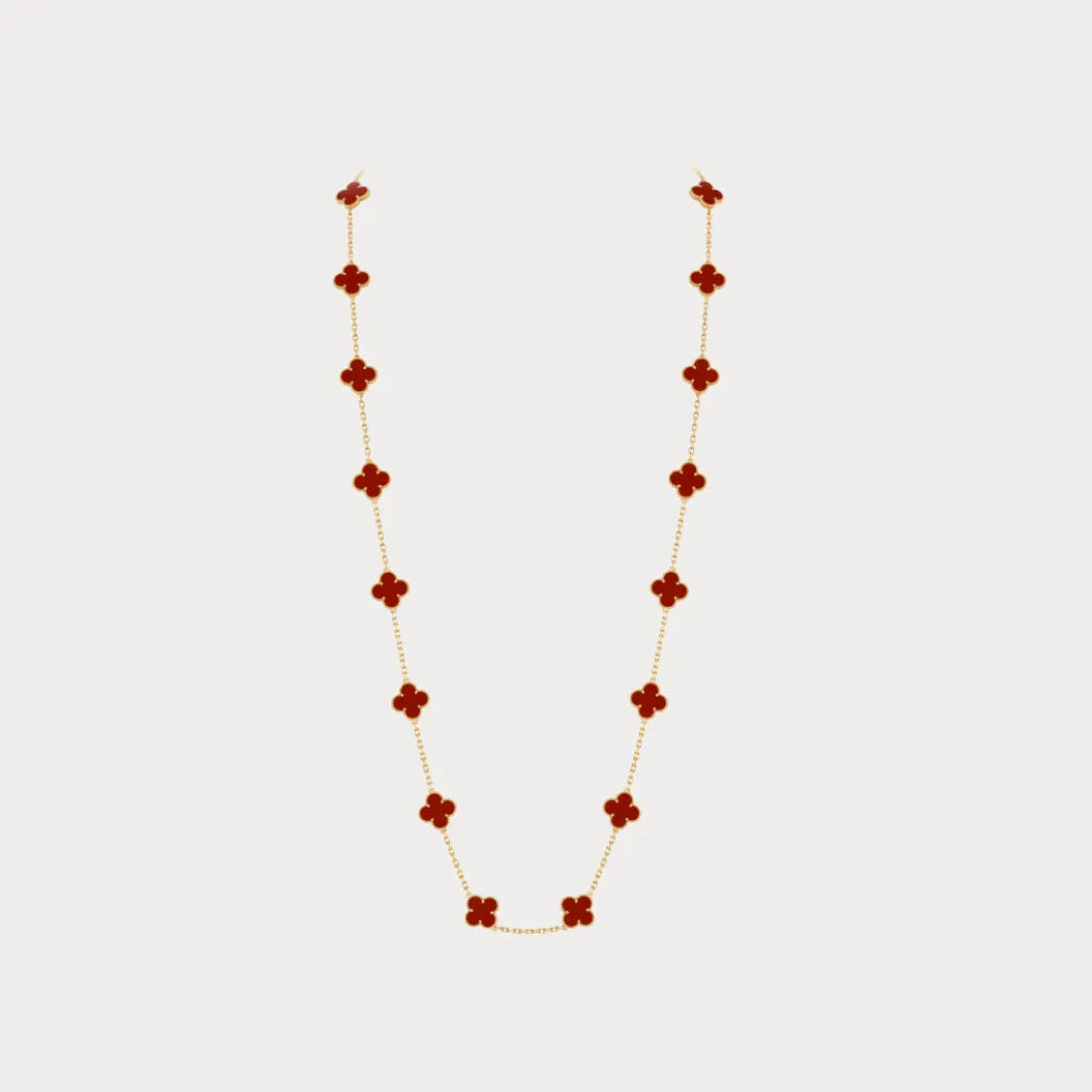 Alhambra Scarlet Layered Chain Necklace