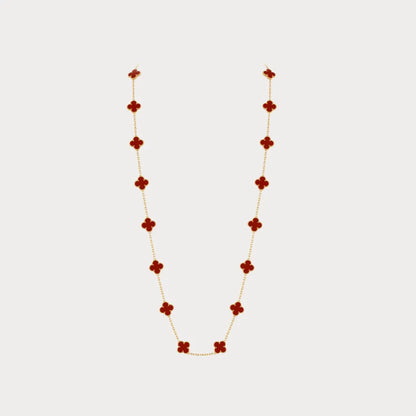 Alhambra Scarlet Layered Chain Necklace