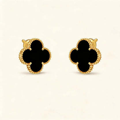 Alhambra Smooth Clover Stud Earrings
