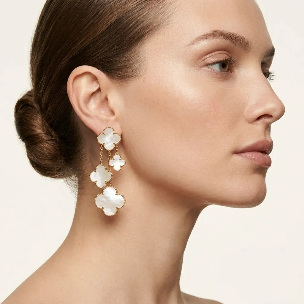 Alhambra Statement Charm Drop Earrings