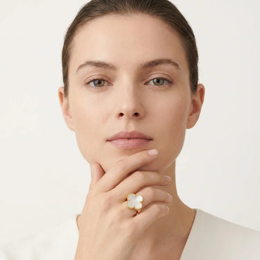 Alhambra Statement Clover Beaded Ring