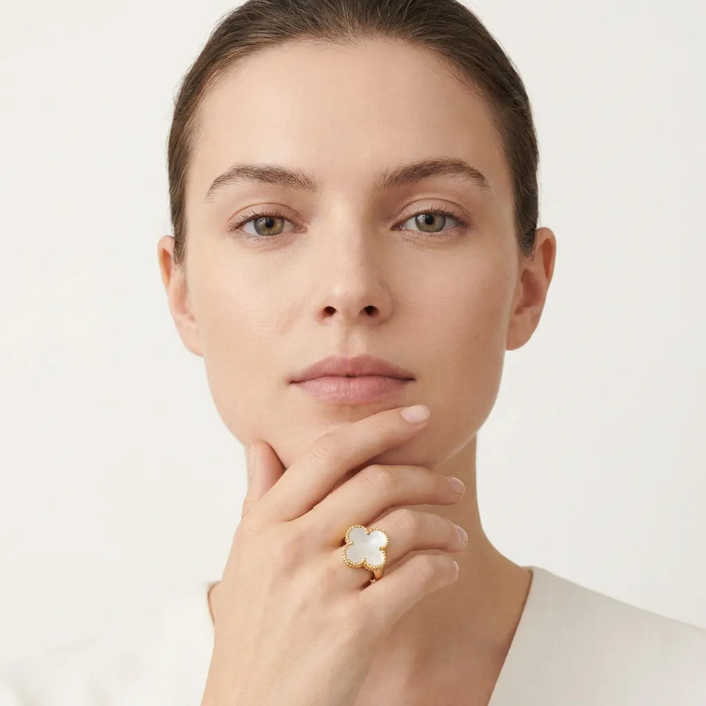 Alhambra Statement Clover Beaded Ring