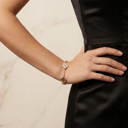 Alhambra Style Clover Pavé Bracelet