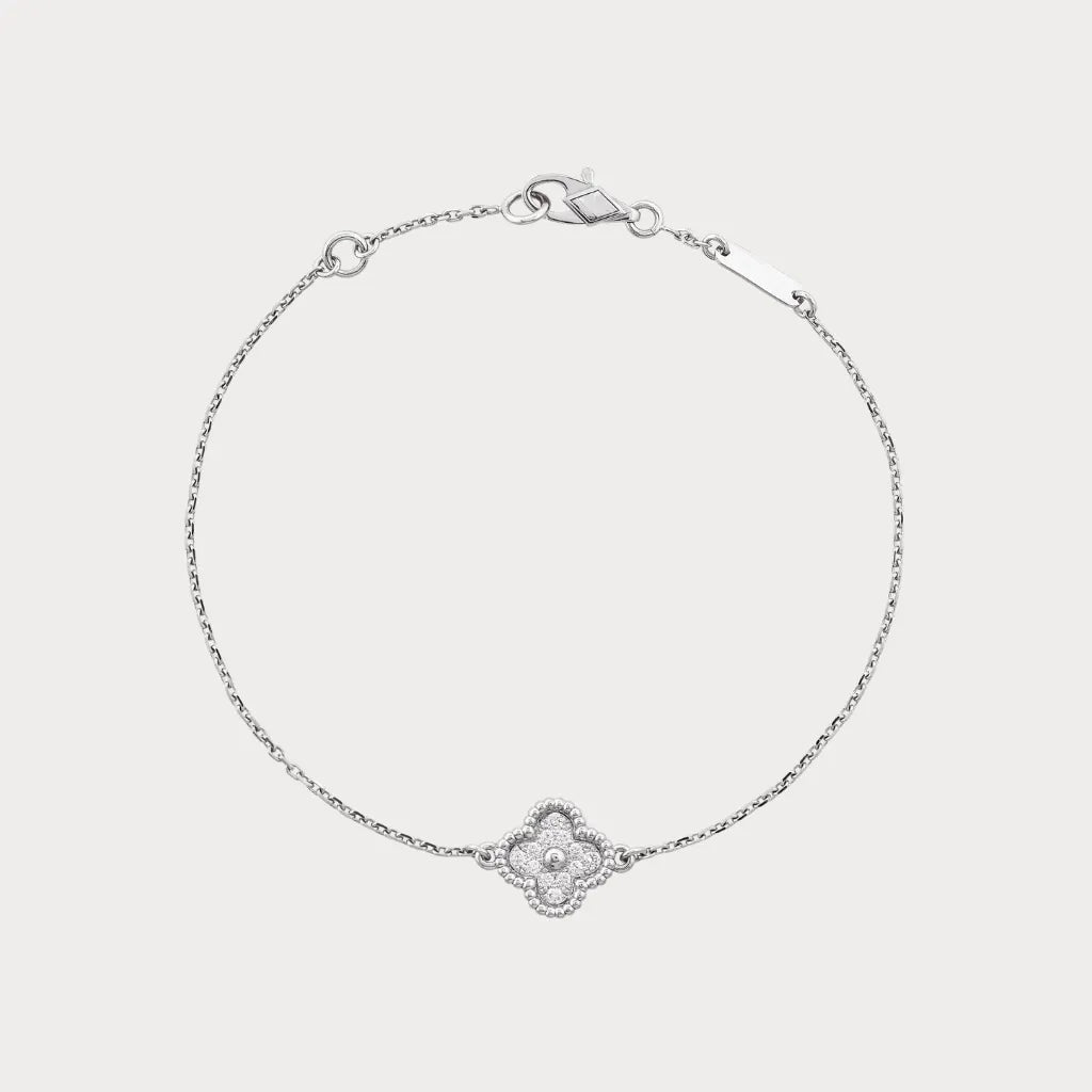 Alhambra Style Single Clover Chain Bracelet