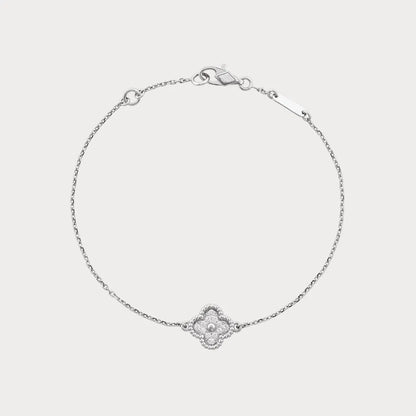 Alhambra Style Single Clover Chain Bracelet