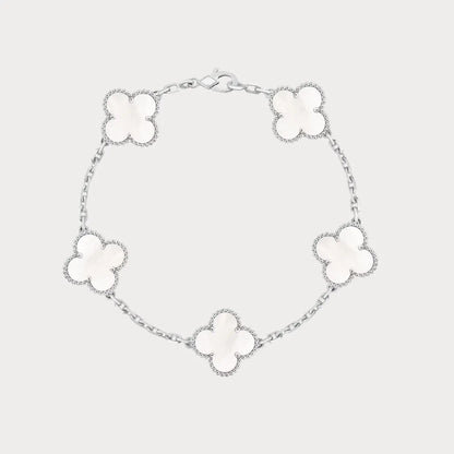 Alhambra Style Smooth Clover Chain Bracelet