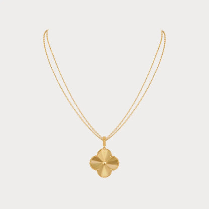 Alhambra Sunburst Clover Pendant Necklace