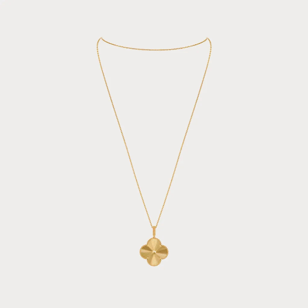 Alhambra Sunburst Clover Pendant Necklace