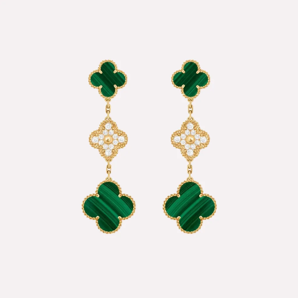 Alhambra Tiered Clover Link Earrings