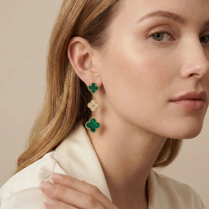 Alhambra Tiered Clover Link Earrings