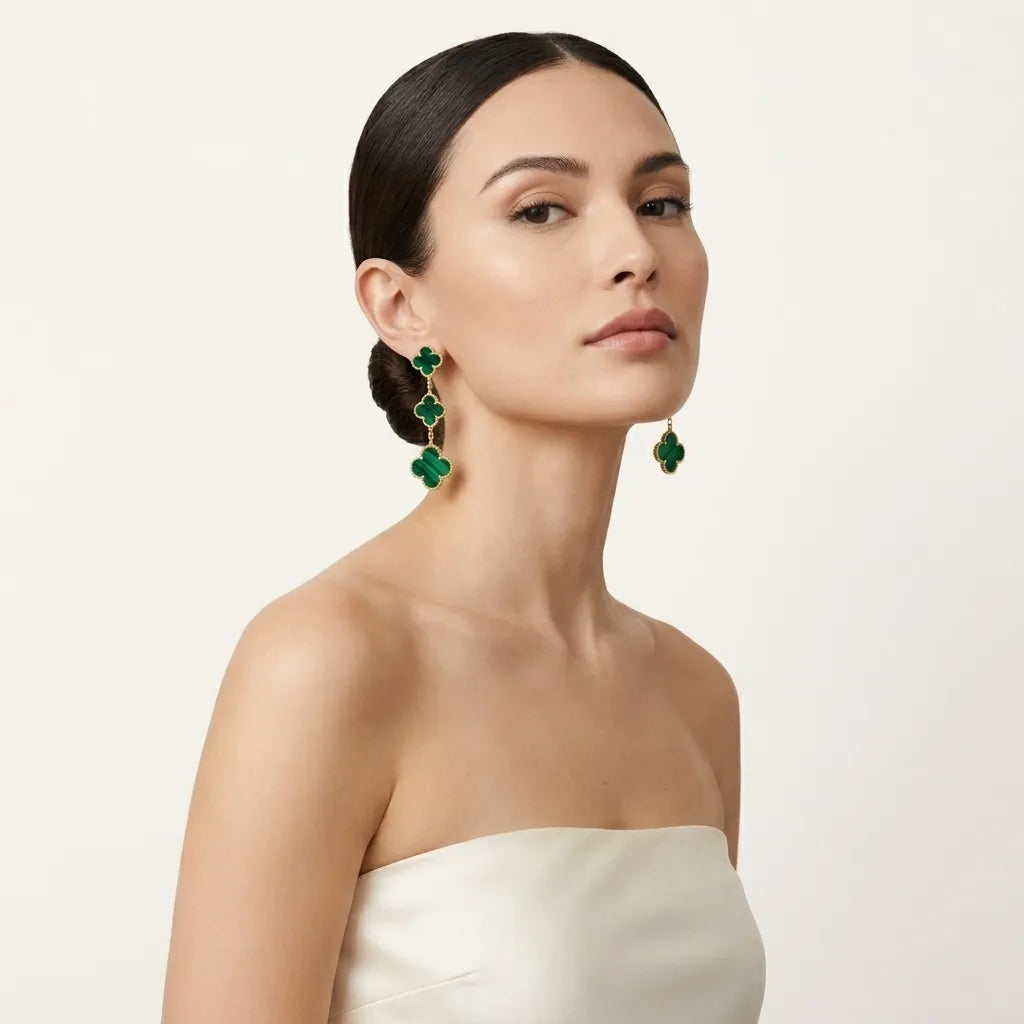 Alhambra Tiered Clover Link Earrings
