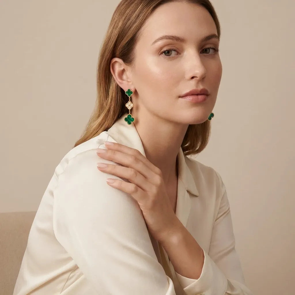 Alhambra Tiered Clover Link Earrings