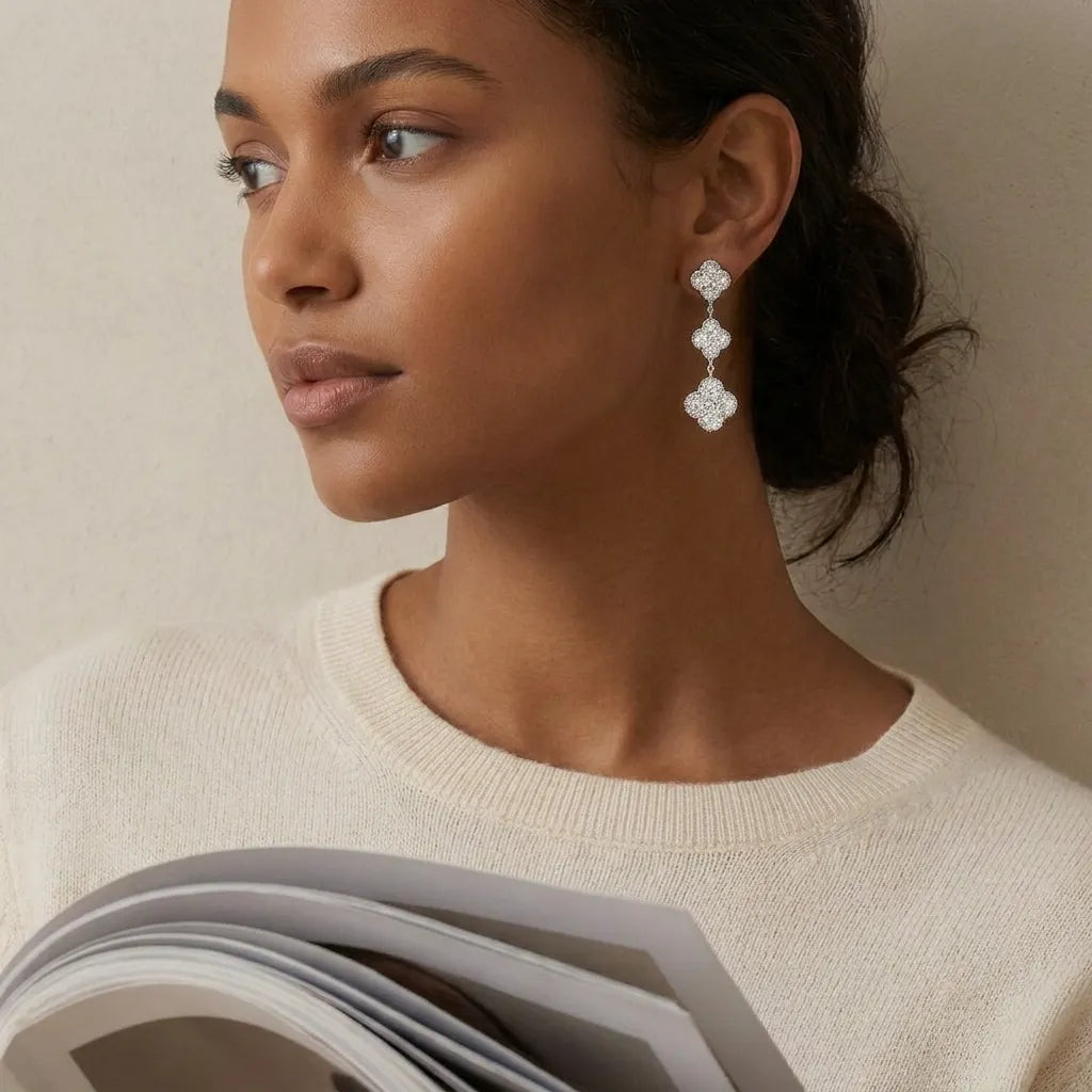 Alhambra Triple Clover Drop Earrings