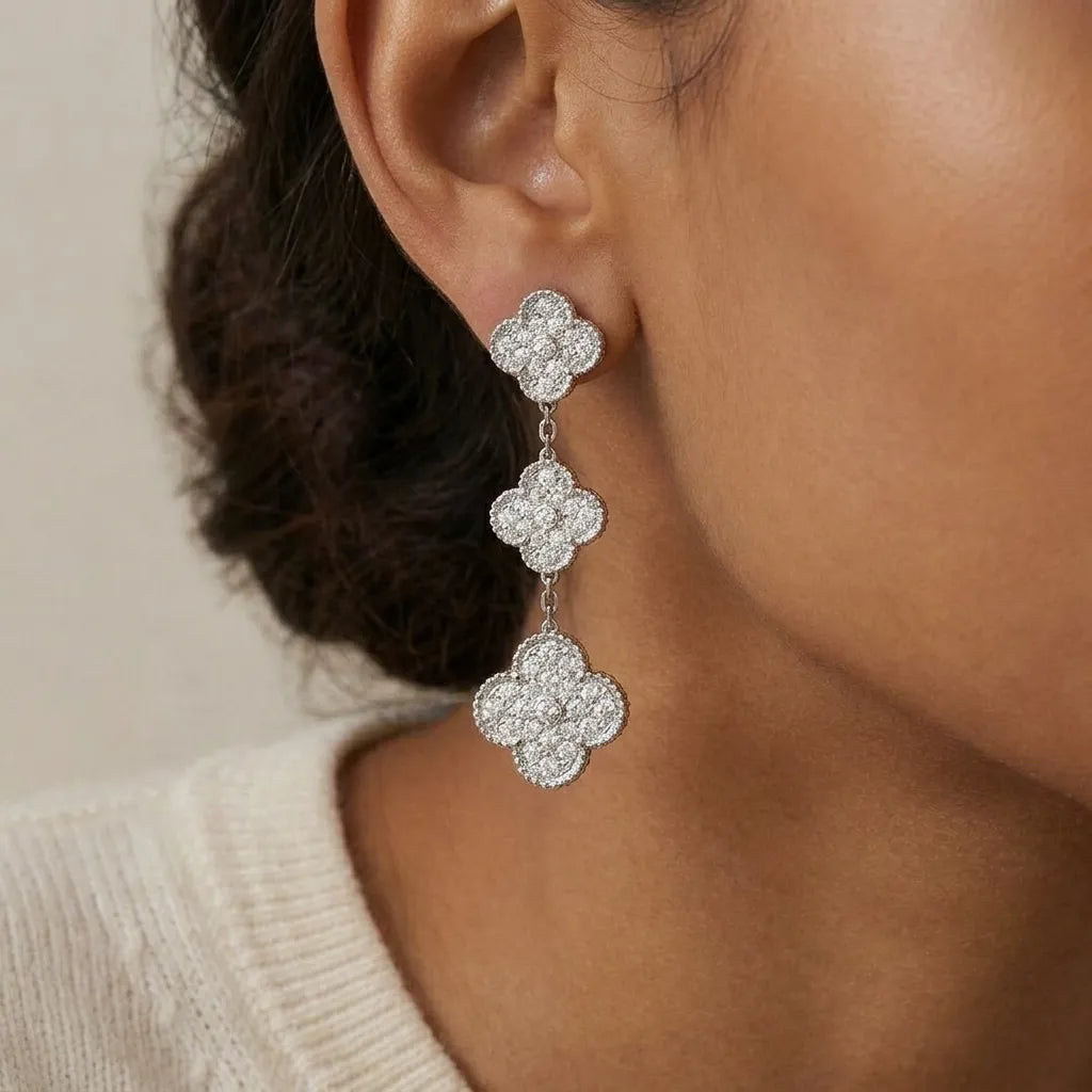 Alhambra Triple Clover Drop Earrings