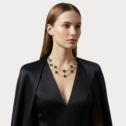 Alhambra Verdant Clover Station Necklace
