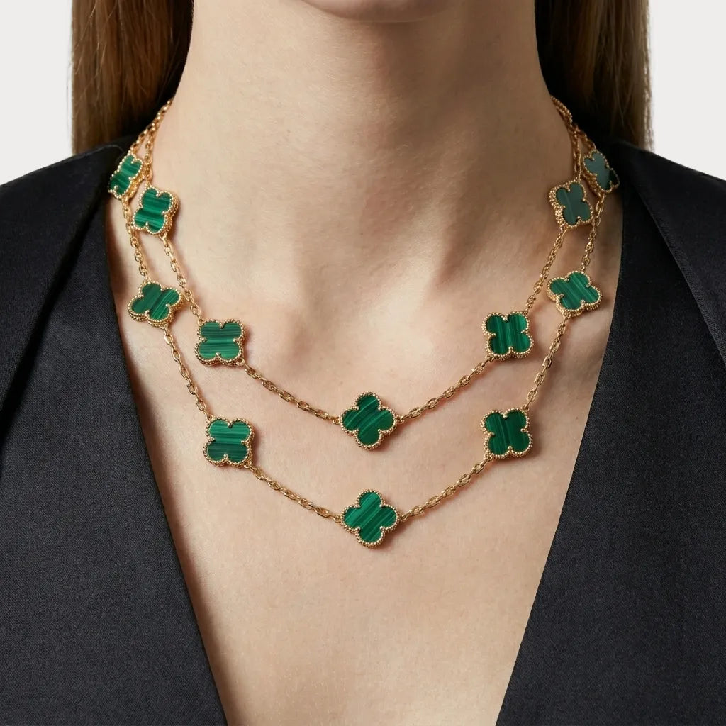Alhambra Verdant Clover Station Necklace