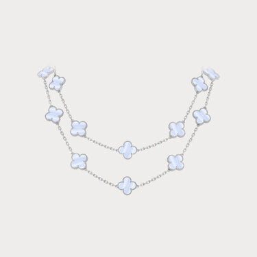 Alhambra White Gold Long Station Necklace
