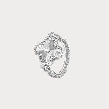 Alhambra White Radiant Clover Ring