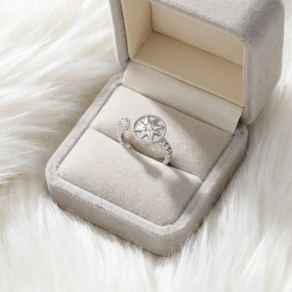Bois Astral Compass Open Ring