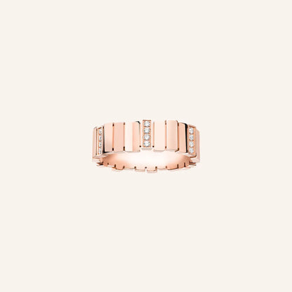 Bois Geometric Ribbed Band Ring