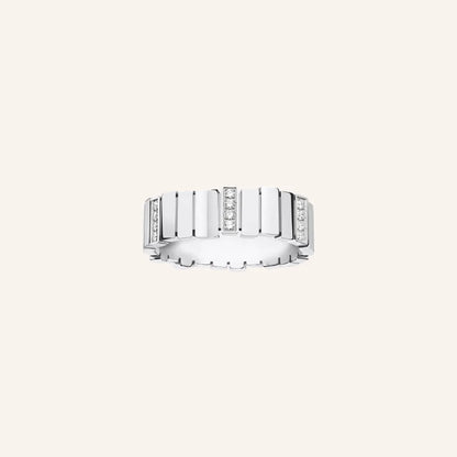 Bois Geometric Ribbed Band Ring