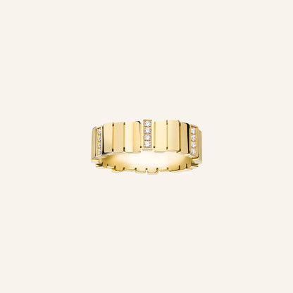 Bois Geometric Ribbed Band Ring