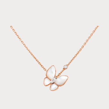 Butterfly Inlay Motif Necklace