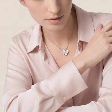 Butterfly Inlay Motif Necklace