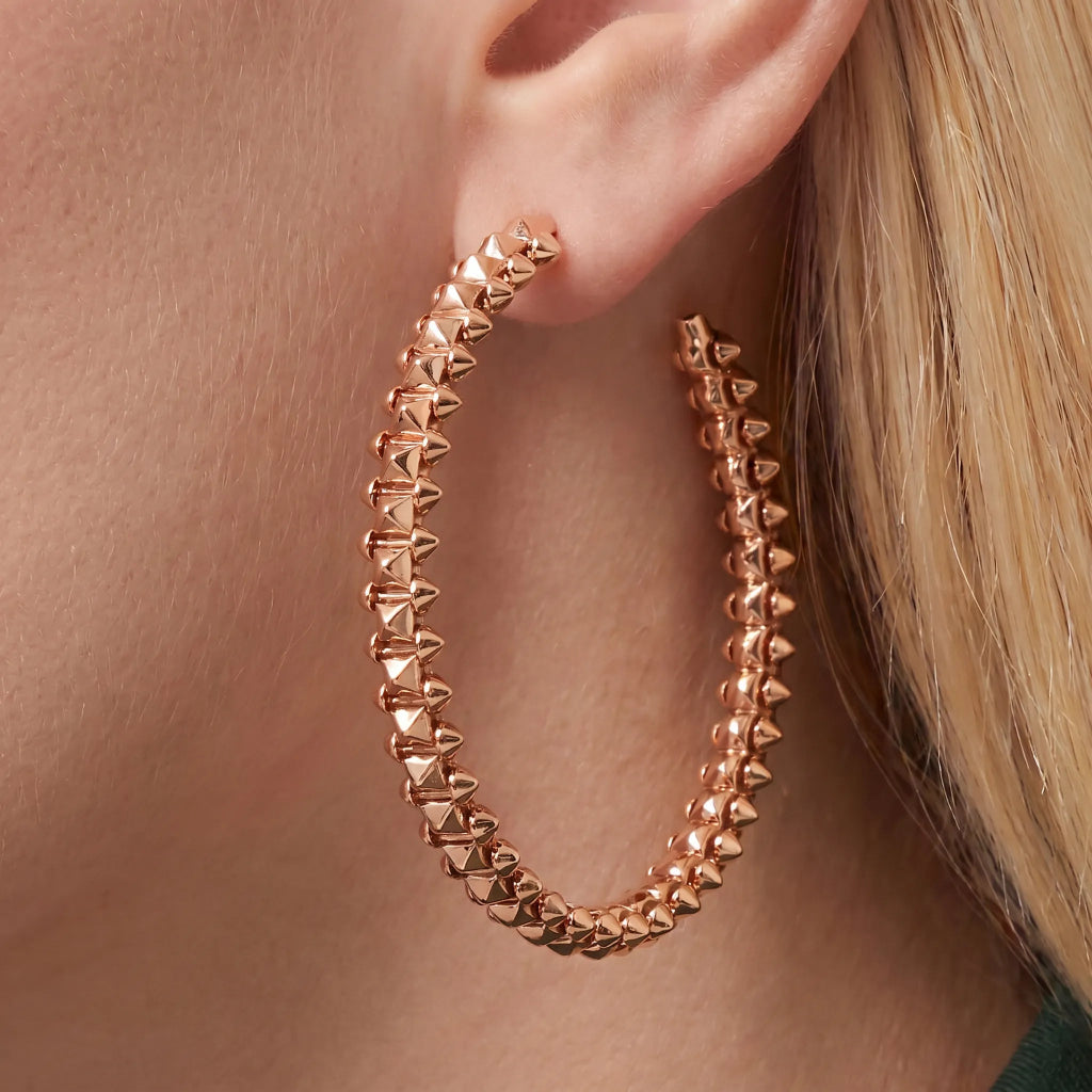 Clash De Large Studded Hoop Earrings
