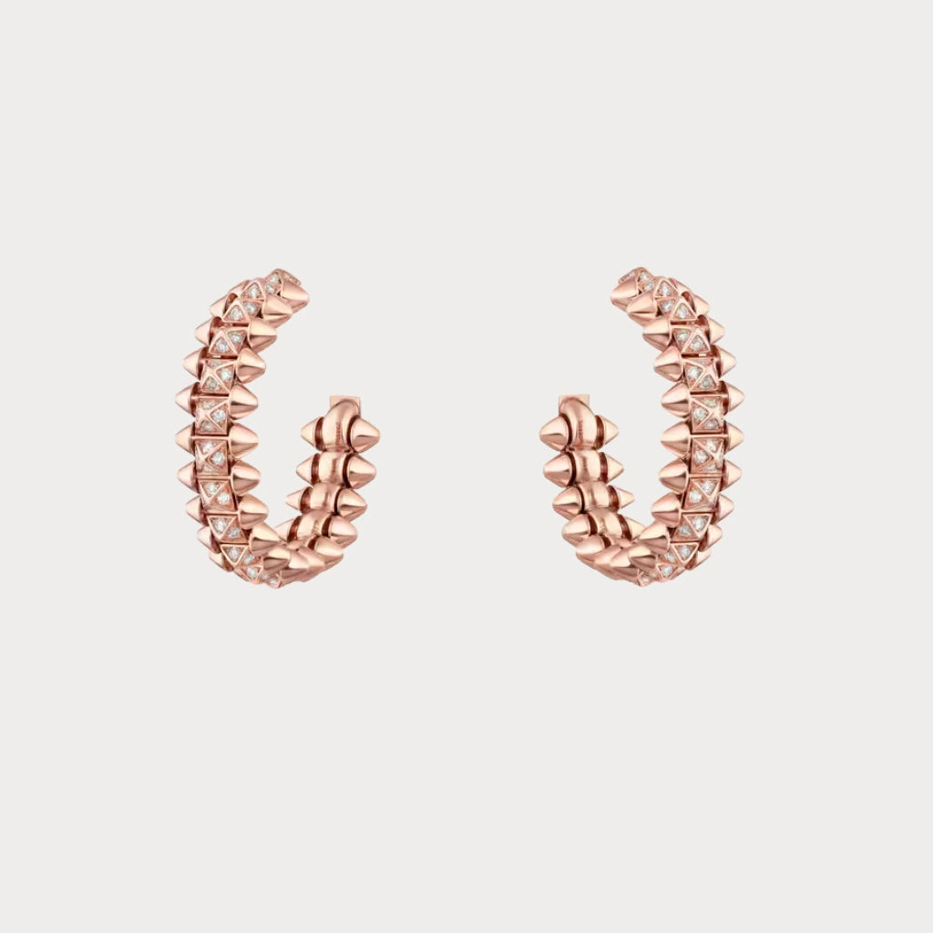 Clash De Pave Ridge Hoop Earrings