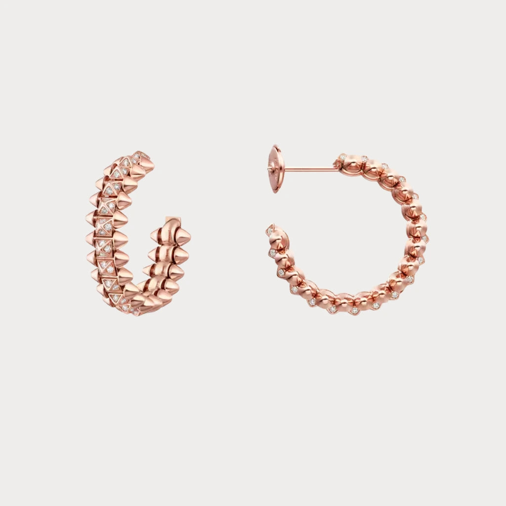 Clash De Pave Ridge Hoop Earrings