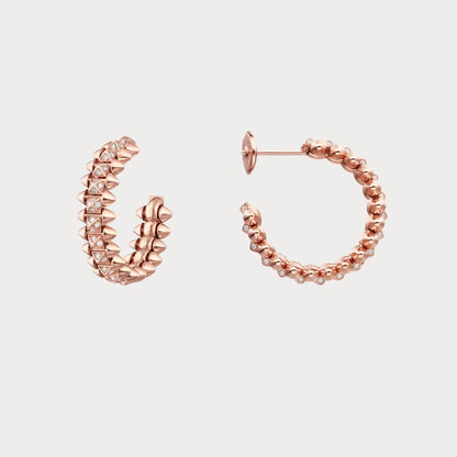 Clash De Pave Ridge Hoop Earrings