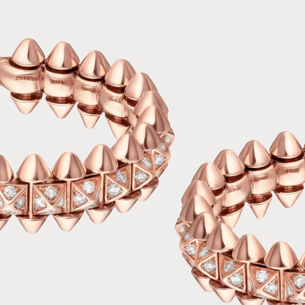 Clash De Pave Ridge Hoop Earrings