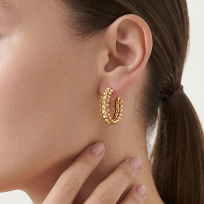 Clash De Studded Ridge Hoop Earrings
